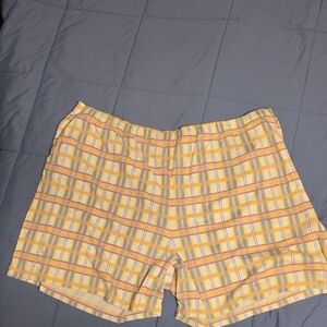 Only Women's Yellow Plaid Shorts